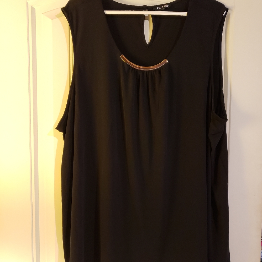 Black with gold detail tank